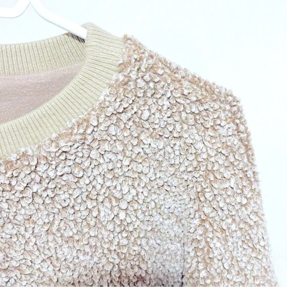Silence + Noise Cozy Sherpa Crewneck Sweater Sz M - Picture 3 of 7